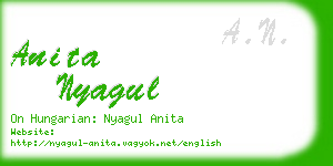 anita nyagul business card